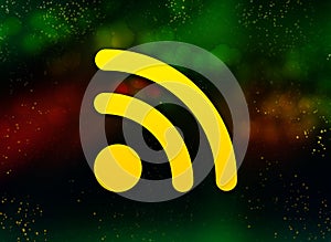 RSS Feed icon abstract bokeh dark background