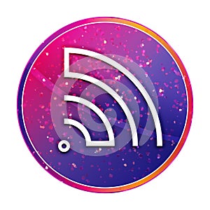 RSS Feed icon creative trendy colorful round button illustration