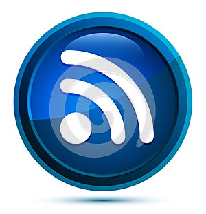 RSS Feed icon elegant blue round button illustration