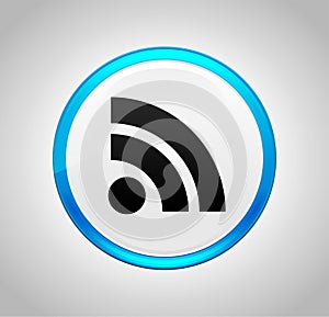 RSS Feed icon round blue push button