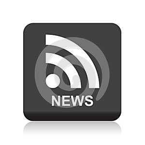 Rss news icon button