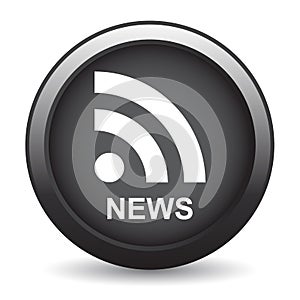 Rss news icon button