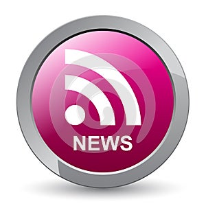 Rss news icon button