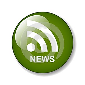 Rss news icon button