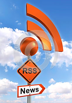 Rss road orange sign