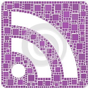 Rss symbol in violet