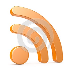 RSS symbol, on white