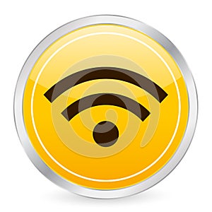 Rss symbol yellow circle icon