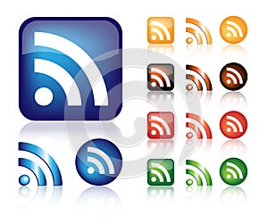 RSS Web Icons Vector Set photo