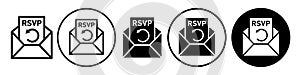 RSVP Icon vector set collection for web