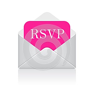 Rsvp letter vector icon