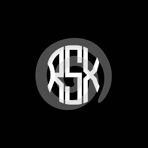 RSX letter logo abstract creative design.
