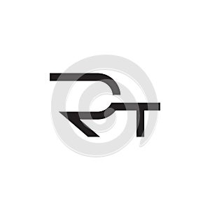 rt initial letter vector logo icon