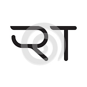 rt initial letter vector logo icon