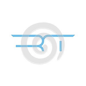 rt initial letter vector logo icon