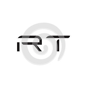 rt initial letter vector logo icon