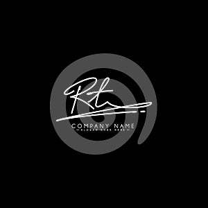 RT Signature Logo - Handwritten Vector Logo Template for RT Alphabet