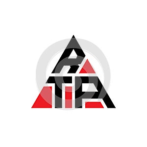 RTA triangle letter logo design with triangle shape. RTA triangle logo design monogram. RTA triangle vector logo template with red photo