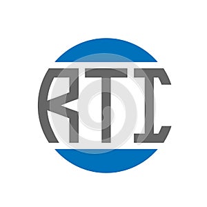 RTI letter logo design on white background. RTI creative initials circle logo concept. RTI letter design
