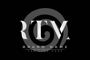 RTM abstract letter logo design