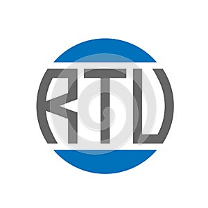 RTU letter logo design on white background. RTU creative initials circle logo concept. RTU letter design