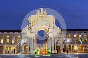 Rua Augusta Arch in Lisbon in Portugal