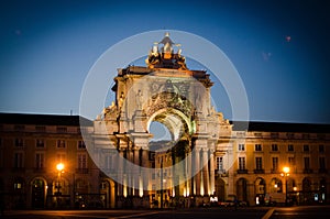 Rua Augusta Arch in Portugal photo