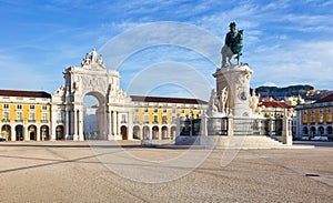 Rua Augusta Arch is a triumphal, historical building in Lisbon photo