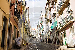 Rua da Bica (Bica Street), Lisbon, Portugal