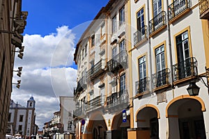 Rua da Republica street in Evora photo