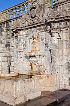 Rua Escura Fountain located near the Porto Cathedral and the pillory