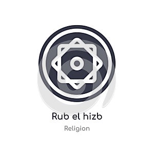 rub el hizb icon. isolated rub el hizb icon vector illustration from religion collection. editable sing symbol can be use for web