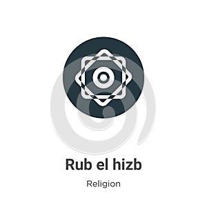 Rub el hizb vector icon on white background. Flat vector rub el hizb icon symbol sign from modern religion collection for mobile