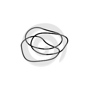 Rubber band icon, vector illustration