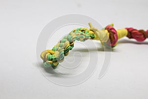 Rubber bands woven into a blowpipe photo