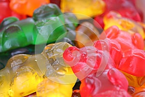 Rubber bears extraordinary beautiful caramel color and delicious flavor photo