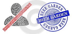 Rubber Beer Garden Stamp Seal and Triangle Wrong User Mosaic