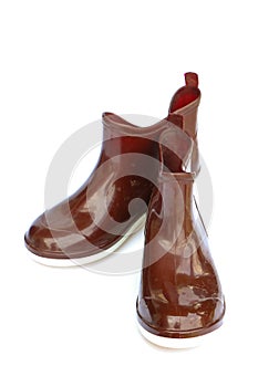 Rubber boot brown color