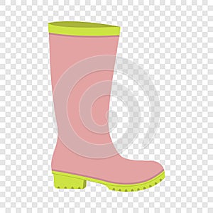 Rubber boot icon, flat style