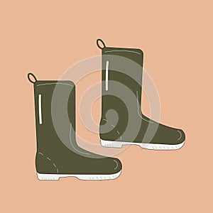 Rubber boots