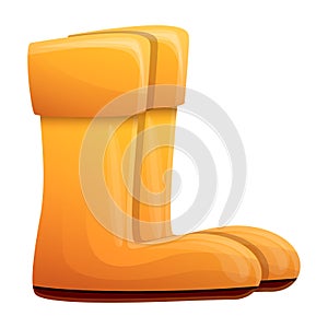 Rubber boots icon, cartoon style