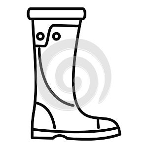 Rubber boots icon, outline style