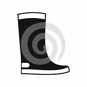 Rubber boots icon, simple style