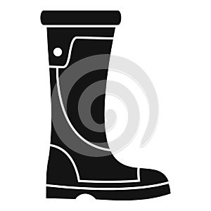 Rubber boots icon, simple style