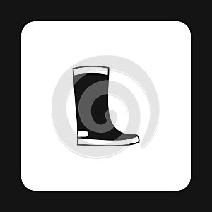 Rubber boots icon, simple style