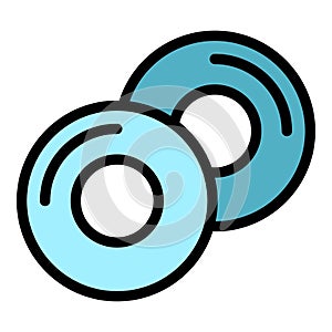 Rubber circle espander icon vector flat