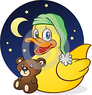 Rubber Duck Nap Time Cartoon Character