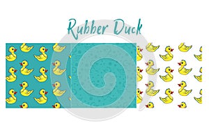 Rubber duck pattern with lots of yellow funny ducks