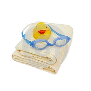 Rubber Duck with Swim Goggles