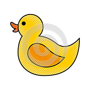 Rubber duck toy icon